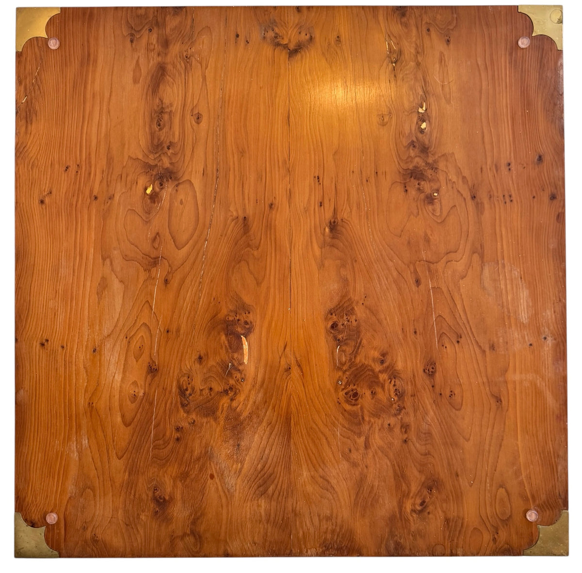 Double Sided Fine Scandinavian Burr Maple Campaign drawers with Brass Motifs  image 3