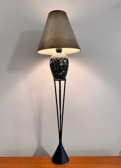 Rare Mid-Century Fanciullacci Ceramic Table Lamp, Italy, c.1950s