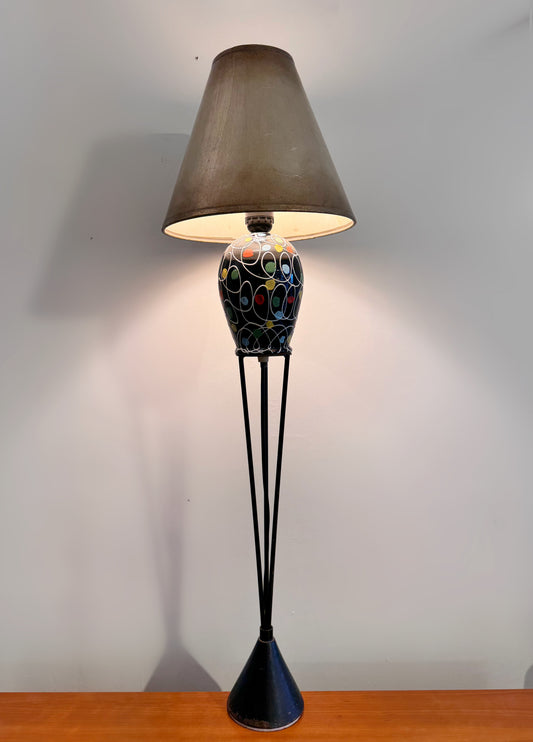 Rare Mid-Century Fanciullacci Ceramic Table Lamp, Italy, c.1950s
