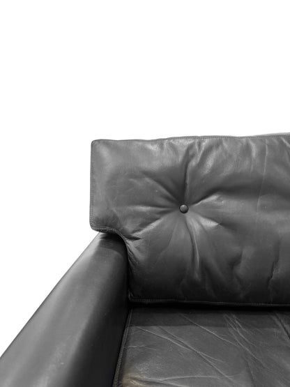Leather & Rosewood Sofa Suite Consisting of Two Armchairs & 3-Seat Sofa, Pek-Oy for ASKO Finland, 1960