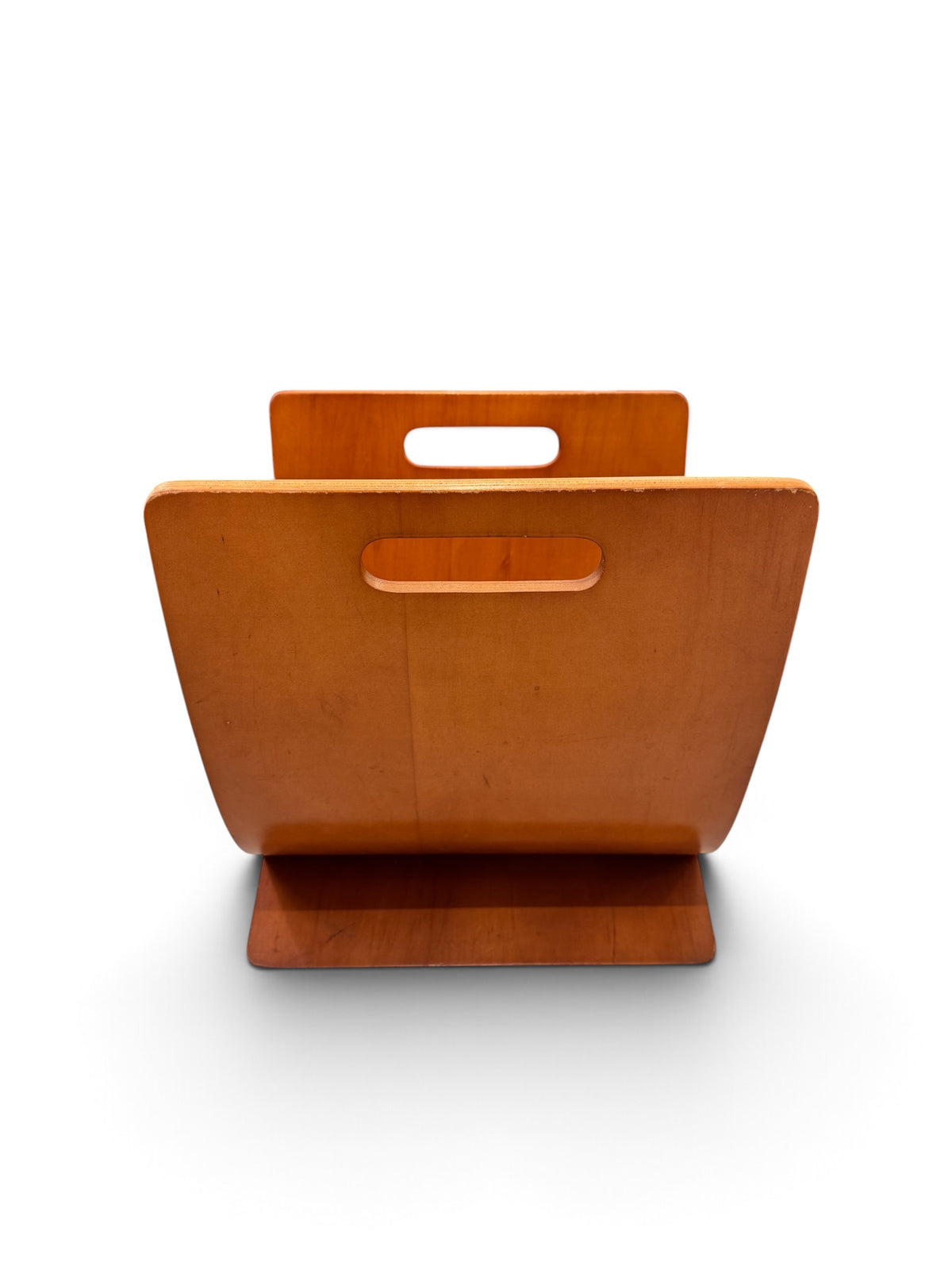 Cherry wood mid century Danish Magazine Holder, 1960