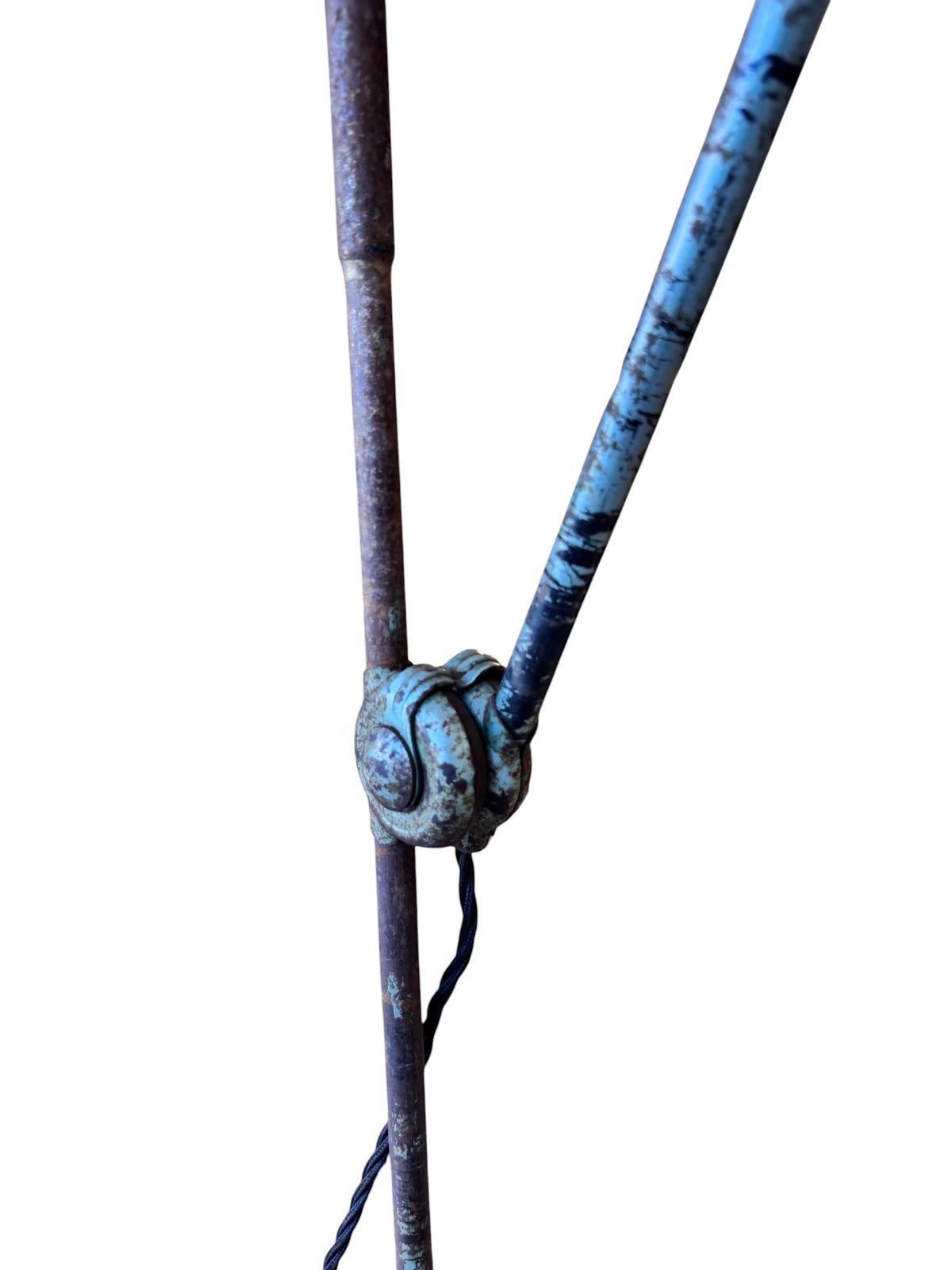 Edwardian Architects Adjustable Floor Lamp, with movable Table, 1900