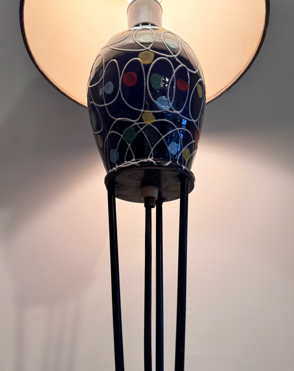 Rare Mid-Century Fanciullacci Ceramic Table Lamp, Italy, c.1950s