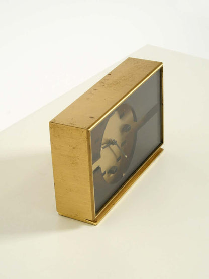 Mechanical Swiza 8 Table Clock in Brass with an 8-Day Movement, 1960s