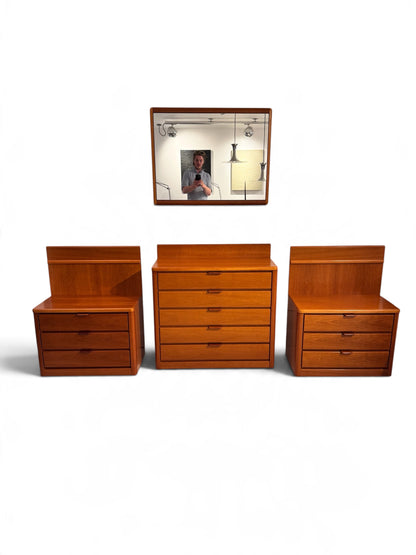 Vintage Hülsta Cherry Wood Chest of 5 Drawers