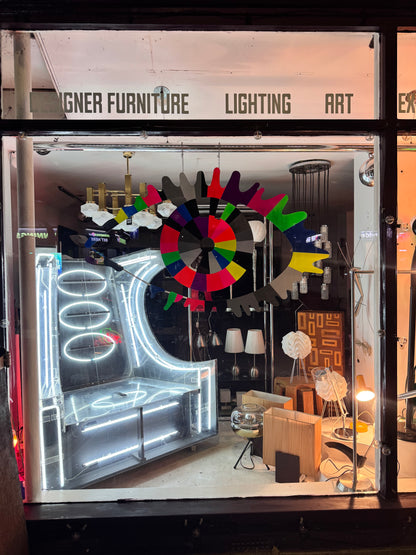 Original Series 8 Big Brother Illuminated Neon Chair, Rare British Television Collectable