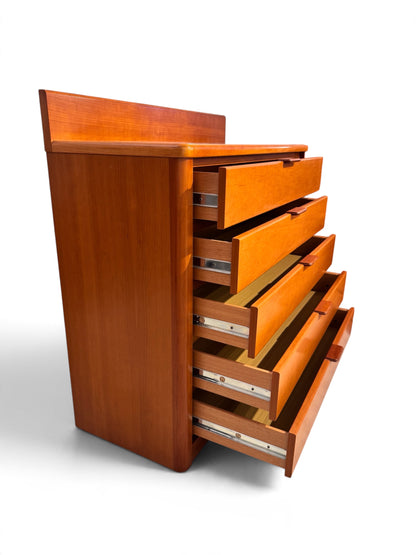 Vintage Hülsta Cherry Wood Chest of 5 Drawers