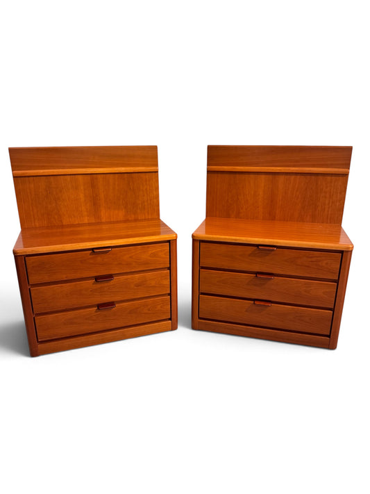 Vintage Hülsta cherry wood chest of drawers / bedside tables