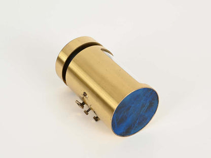 Mid-Century Swiss Gilt Brass & Lapis Lazuli Swiza 8 Day Alarm Clock, 1960s