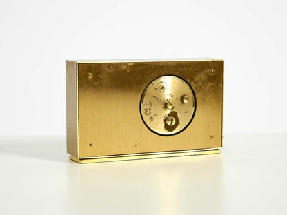 Mechanical Swiza 8 Table Clock in Brass with an 8-Day Movement, 1960s