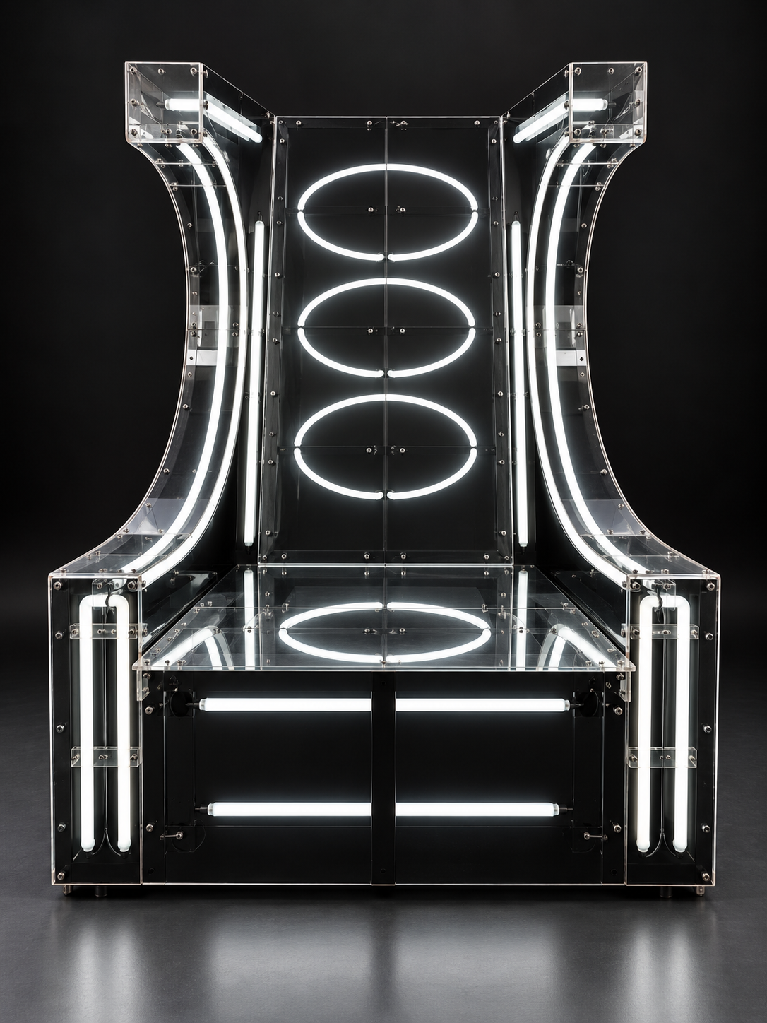 Original Series 8 Big Brother Illuminated Neon Chair, Rare British Television Collectable