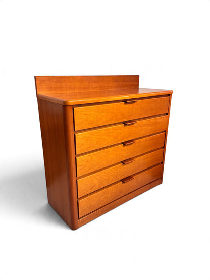 Vintage Hülsta Cherry Wood Chest of 5 Drawers