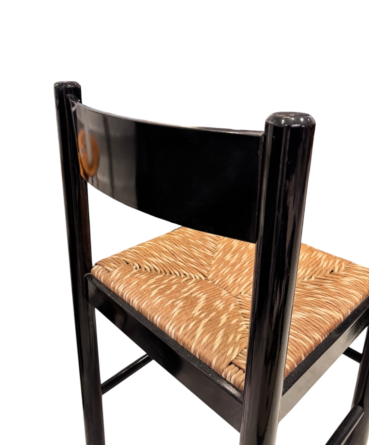 Vico Magistretti Carimate Dining suite, in rush and black Ebony, 1960
