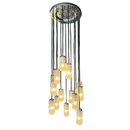 Rare Bespoke Crystal and Chrome Mid century chandelier by RAAK Amsterdam 1965