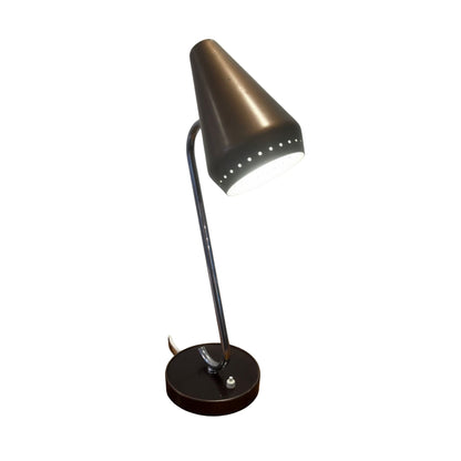 Original Mid Century Chrome and Brass Shop Fitting Lamp Courtney Pope, 1950