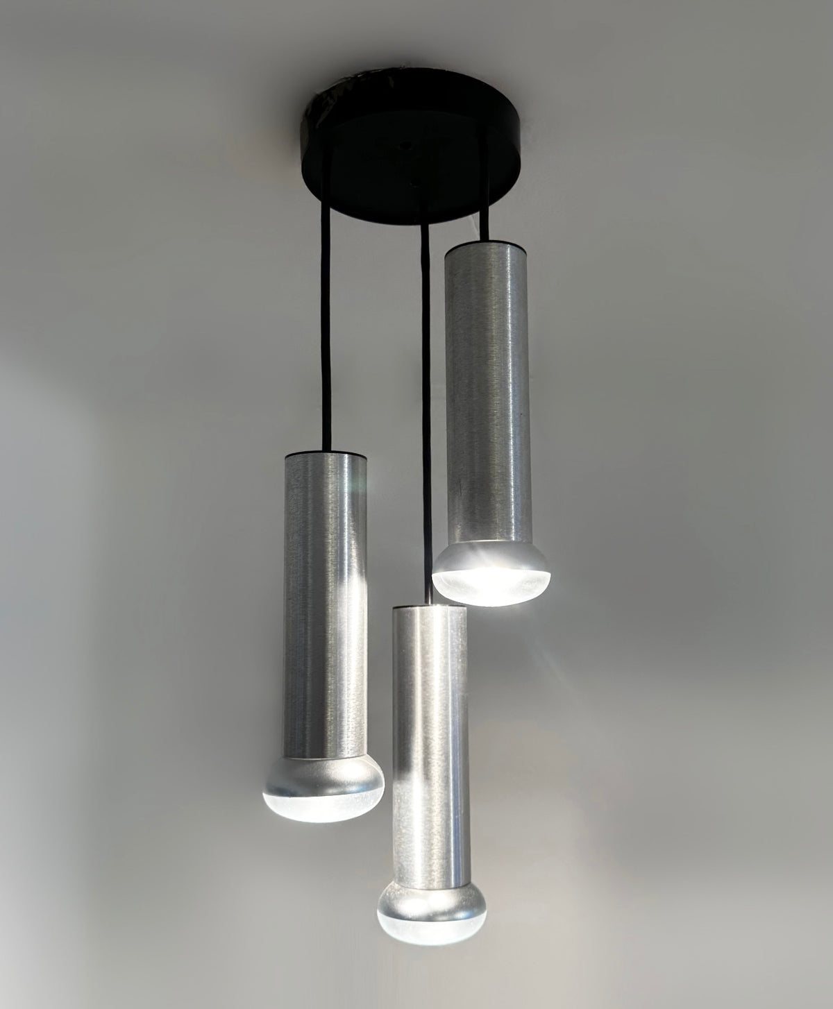 Mid Century Modern Thorn Lighting Tubular Steel Trio Ceiling Pendant, 1960 image 0