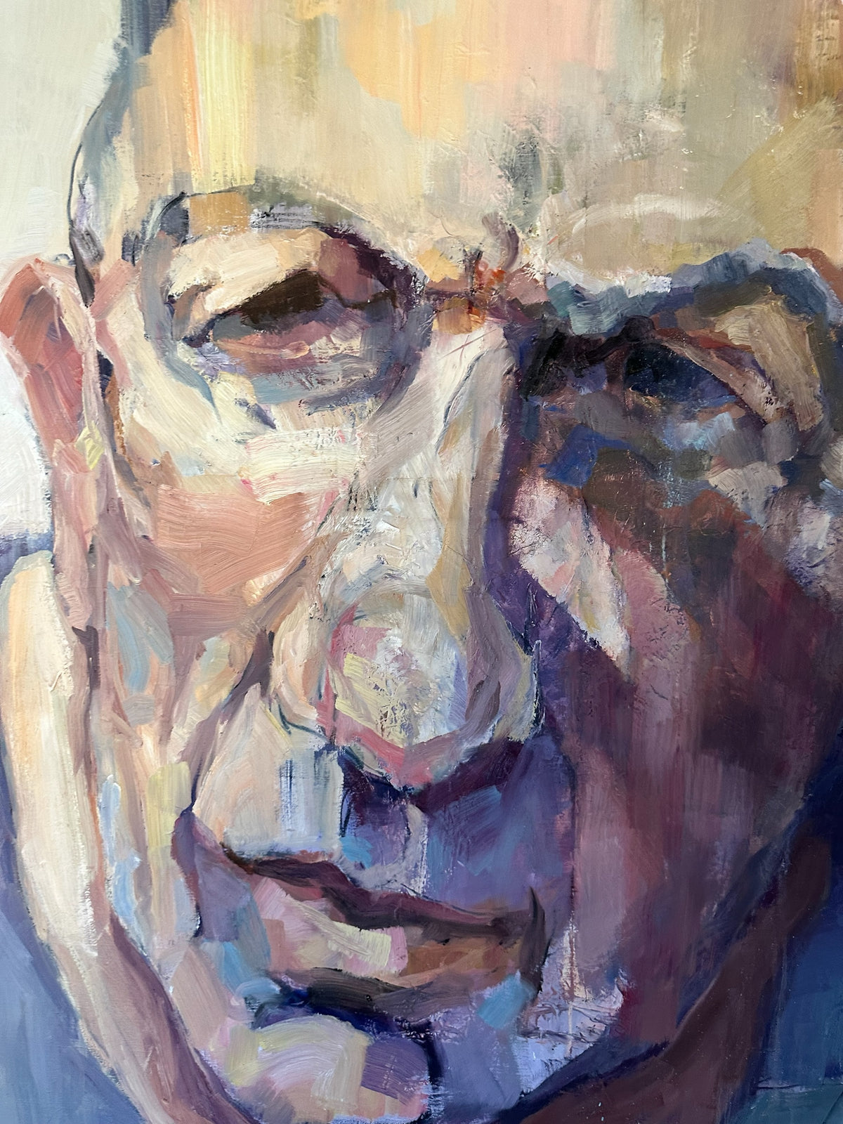 Jan Vink Large Expressionist Oil on Canvas Portrait by Peter Bowen  image 4