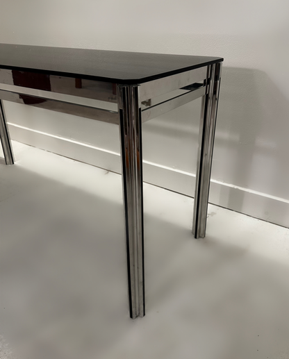 George ciancimino console table in Chrome and Smoked Glass, 1970 image 5