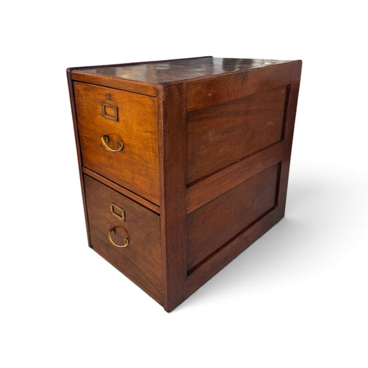 Edwardian Turn of the century Filing cabinet in Mahogany with original Handles image 0