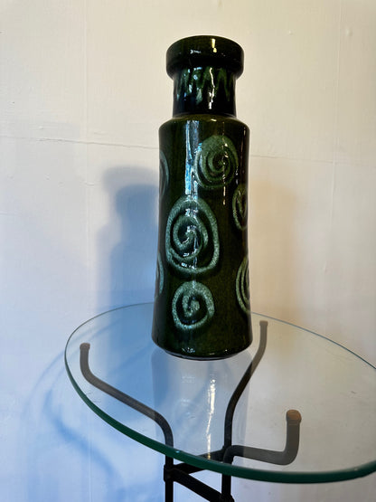 Very Rare Rich Green ‘High’ West German Vase By Aloïs Scheurich, 1960 image 1