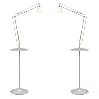 Philippe Starck for Flos Italy, Achimoon Table & Lamps with Pleated Fabric Shade image 0