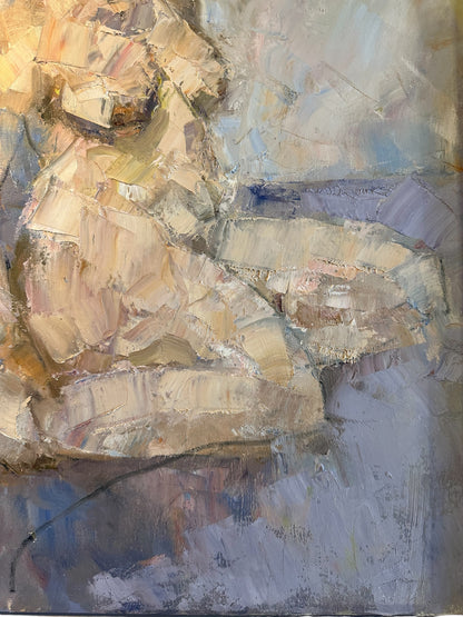 ‘Leila’, Figurative Expressionist Oil on Canvas by Peter Bowen  image 5