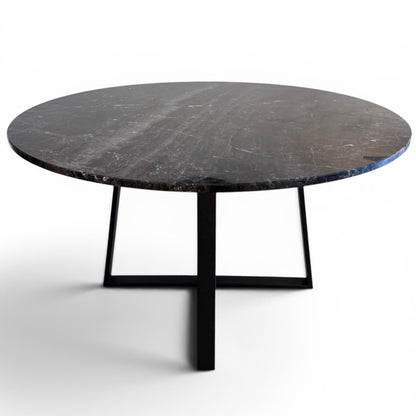 Bespoke Marble Dining Table by Marchetti With Anodised black Aluminium Base image 0