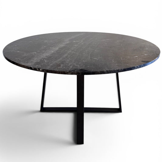 Bespoke Marble Dining Table by Marchetti With Anodised black Aluminium Base image 0