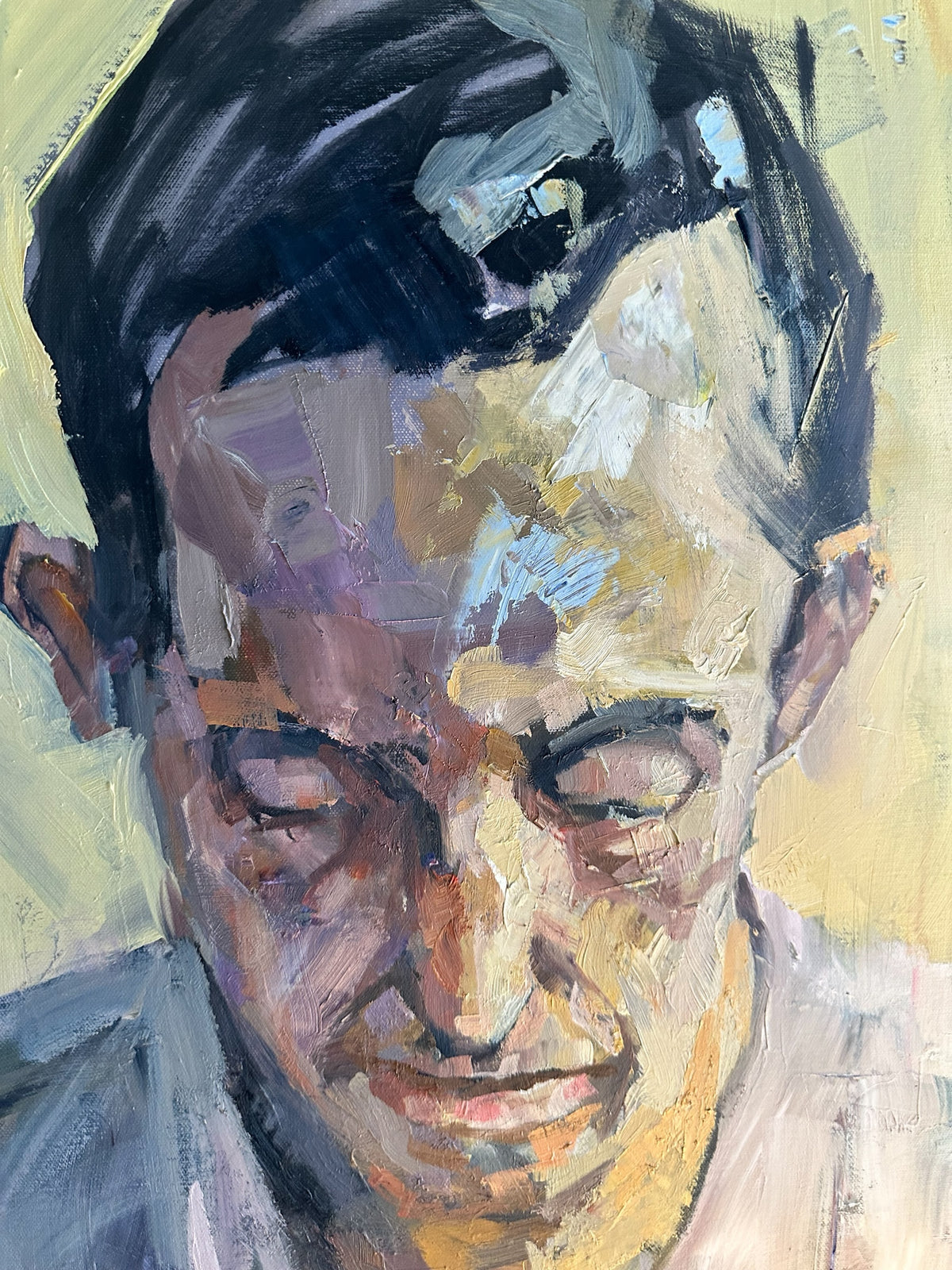 Tom Ward-Thomas, Expressionist Portrait Oil on Canvas by Peter Bowen   image 7