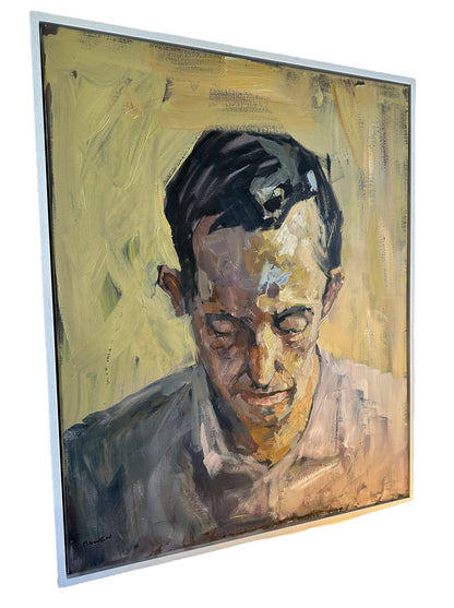 Tom Ward-Thomas, Expressionist Portrait Oil on Canvas by Peter Bowen   image 1