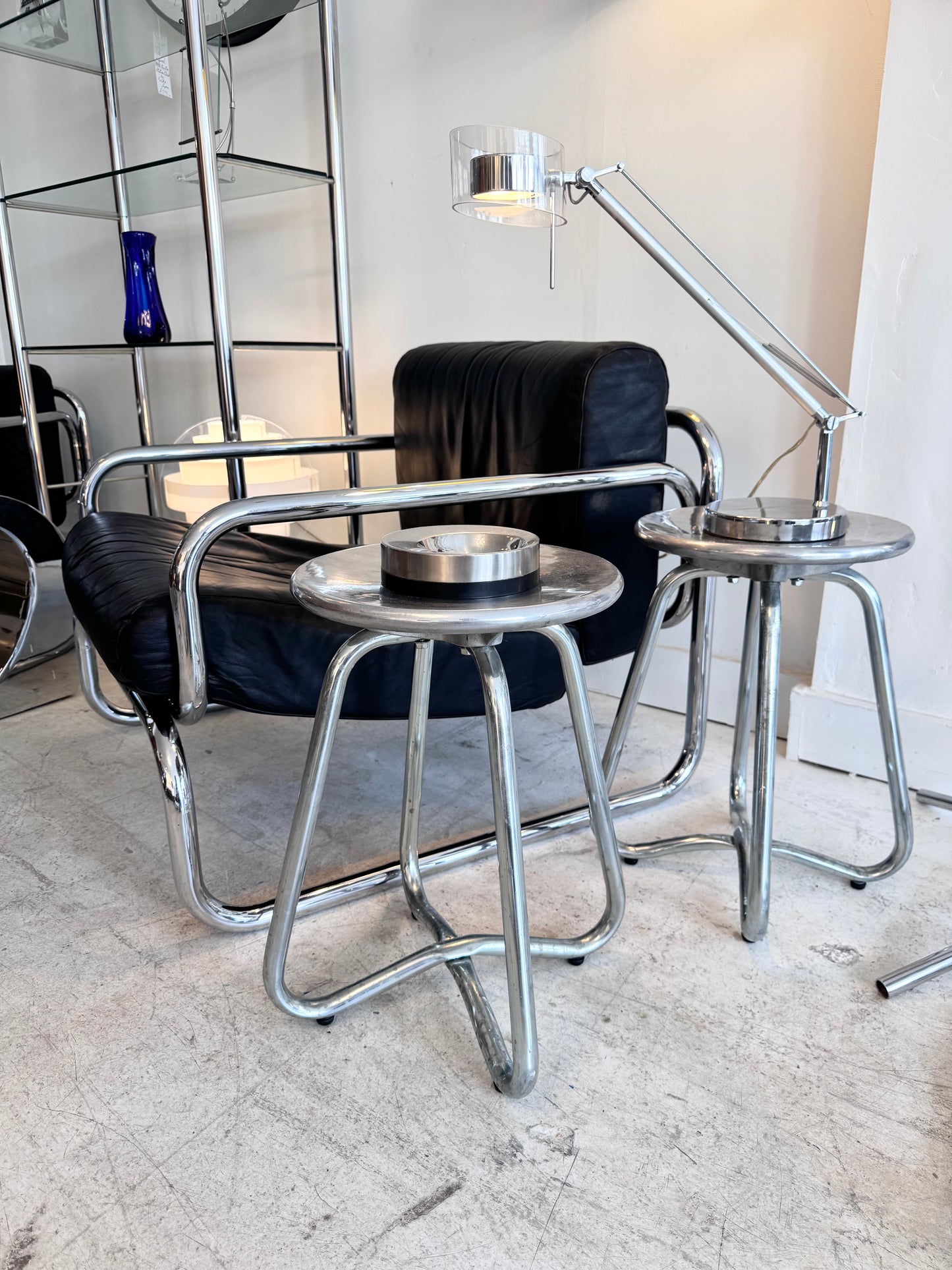 Original Aluminium stools/side tables by Terance Conran for the Conran Shop 1990 image 6