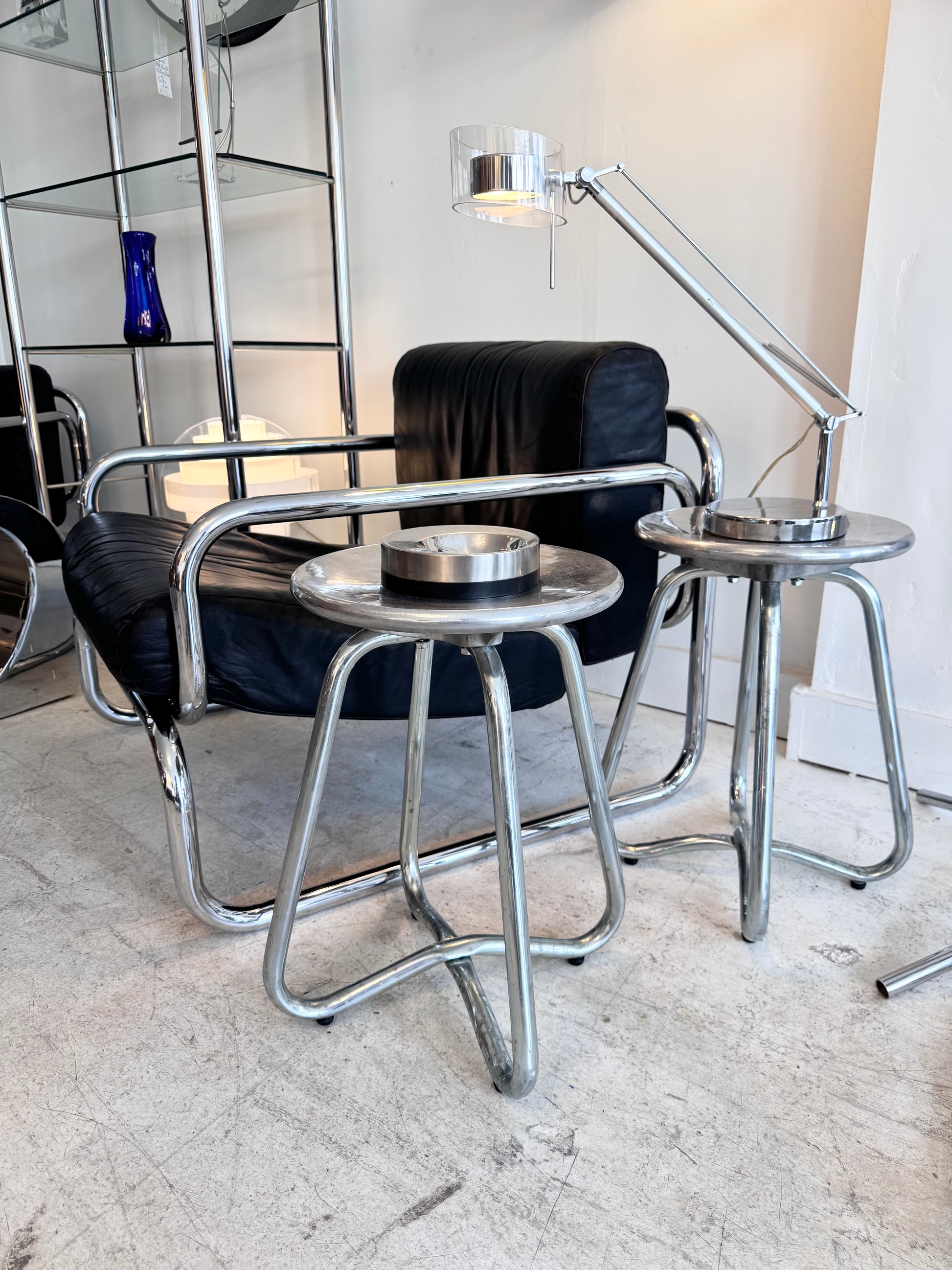 Original Aluminium stools/side tables by Terance Conran for the Conran Shop 1990 image 6