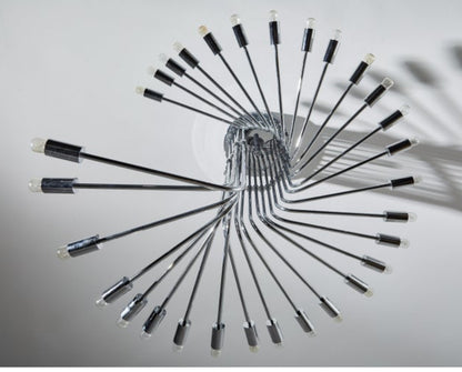 Ultra rare Italian Spiral Chrome Chandelier by Gaetano Sciolari, 1970s image 6