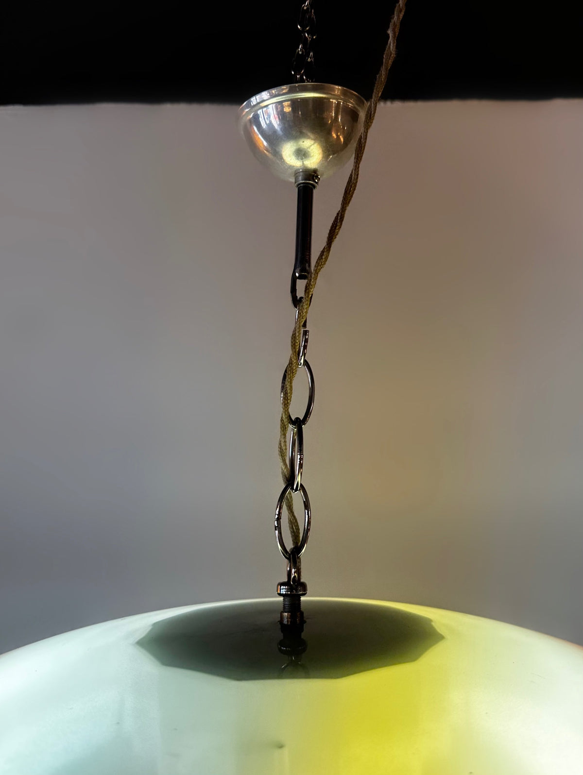 Italian Space-age Chandelier in Chrome & Murano Glass by Osram Italy, 1950 image 4