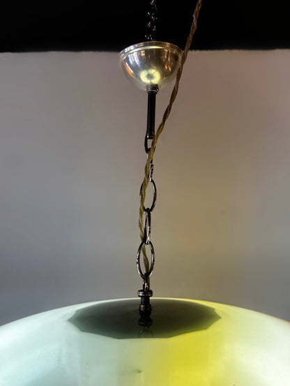 Italian Space-age Chandelier in Chrome & Murano Glass by Osram Italy, 1950 image 4