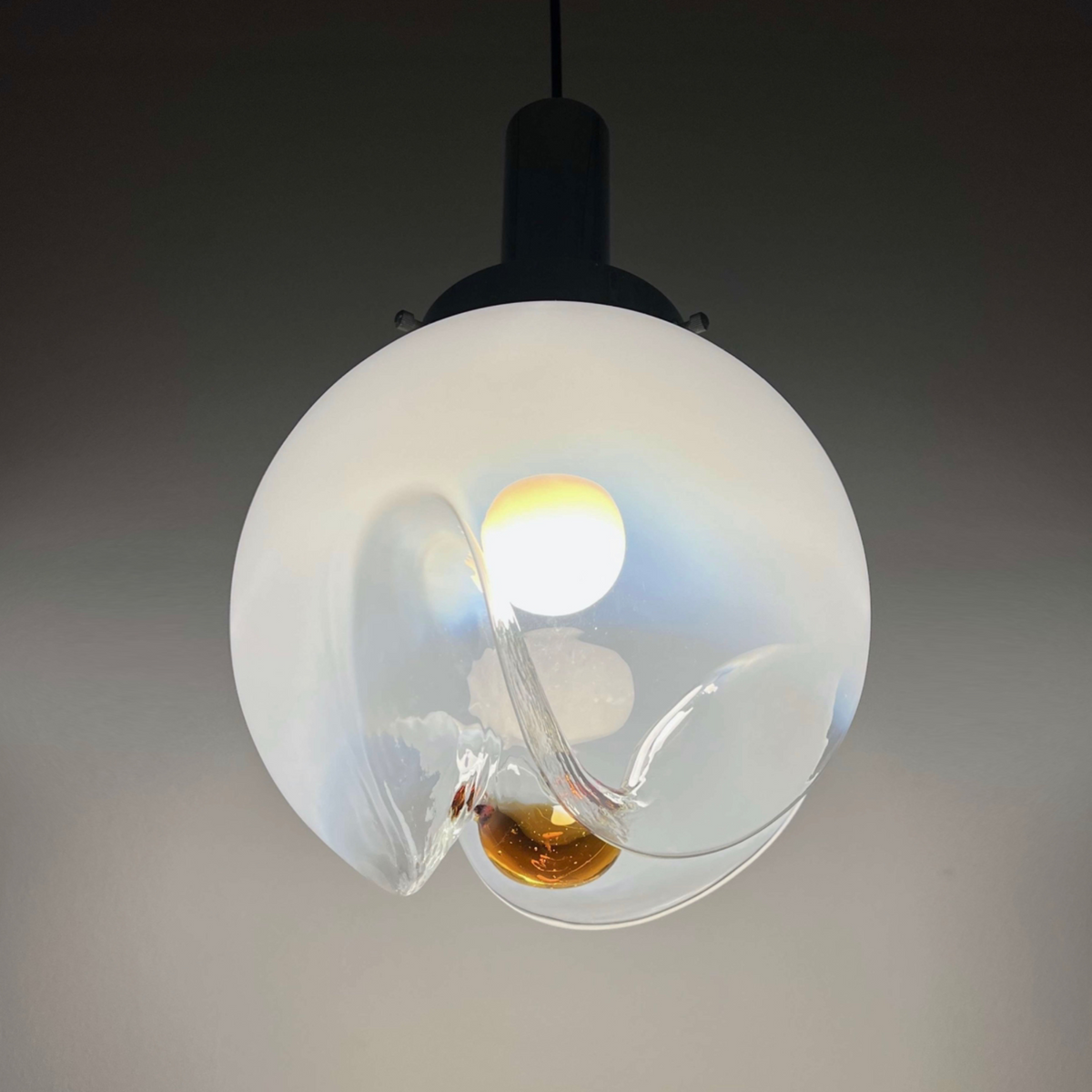 Carlo Nason for Mezzaga Italian Ceiling Pendant Lamp Murano Glass, 1960 image 0