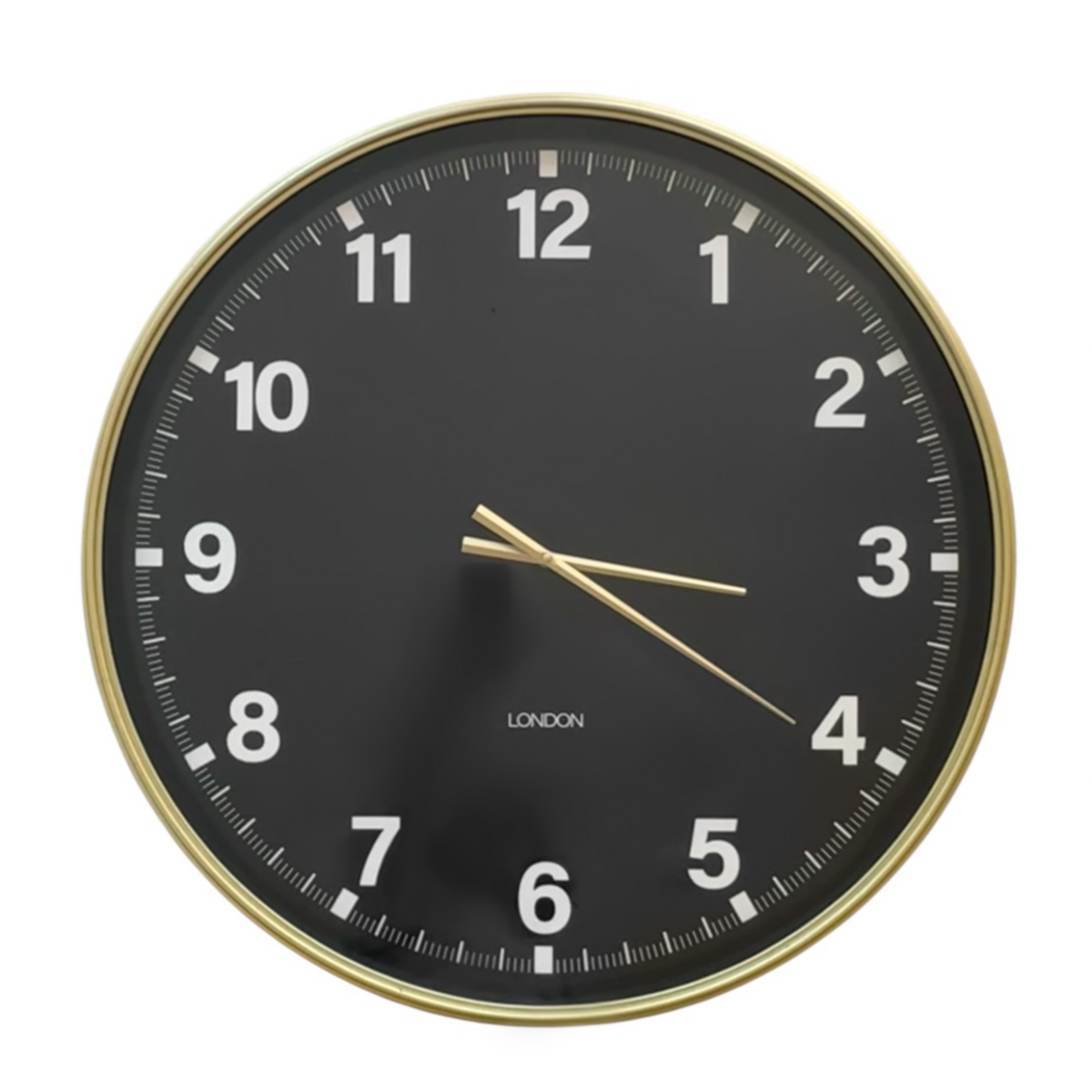 Gold Mid century style factory clock image 0