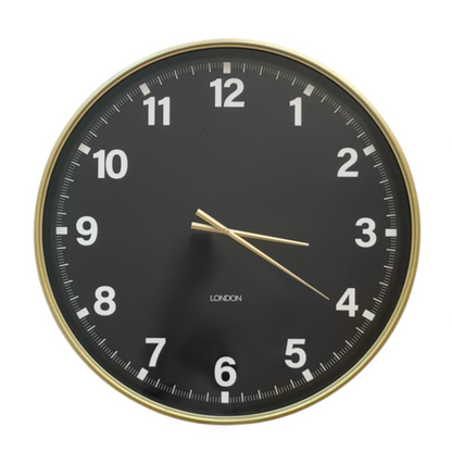 Gold Mid century style factory clock image 0