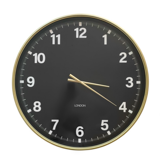Gold Mid century style factory clock image 0