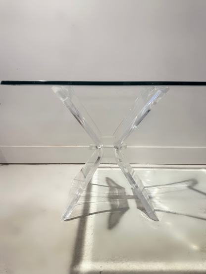 Glass and Lucite Coffee Table by Lion in Frost New York, 1970 image 2
