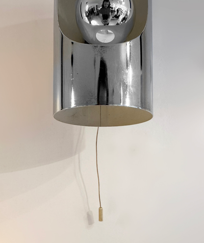 Pair of Chrome Wall lights by Philippe Rogier for Prova Denmark, 1970 image 1