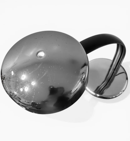 Atelje Lyktan AB Model 8012 in Chrome arc table lamp with Matte Black Arm, 1970 image 6